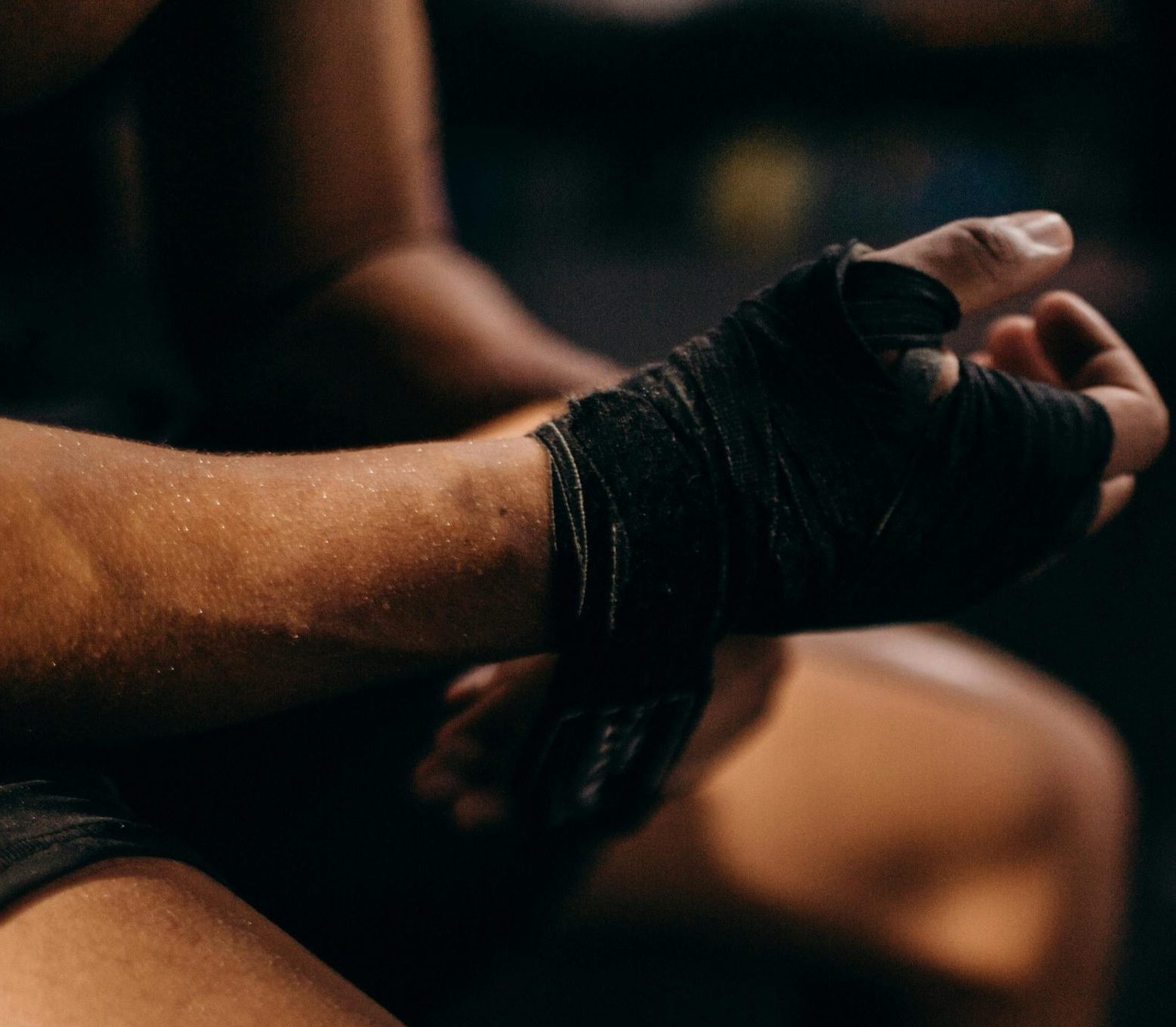 Woman in Black Leather Gloves and Black Shorts